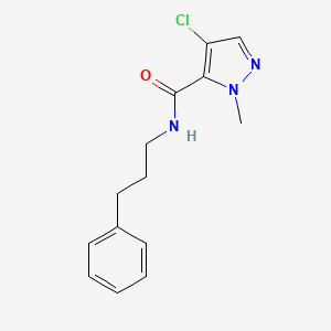 molecular formula C14H16ClN3O B5456336 4-chloro-1-methyl-N-(3-phenylpropyl)-1H-pyrazole-5-carboxamide 