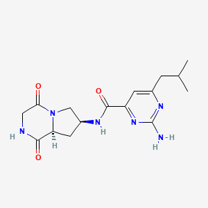 molecular formula C16H22N6O3 B5456340 2-amino-N-[(7S,8aS)-1,4-dioxooctahydropyrrolo[1,2-a]pyrazin-7-yl]-6-isobutylpyrimidine-4-carboxamide 