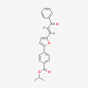 molecular formula C23H20O4 B5456341 isopropyl 4-[5-(3-oxo-3-phenyl-1-propen-1-yl)-2-furyl]benzoate 