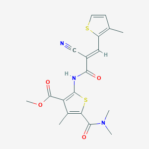 methyl 2-{[2-cyano-3-(3-methyl-2-thienyl)acryloyl]amino}-5-[(dimethylamino)carbonyl]-4-methyl-3-thiophenecarboxylate