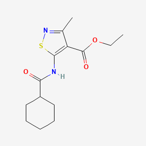 ethyl 5-[(cyclohexylcarbonyl)amino]-3-methyl-4-isothiazolecarboxylate