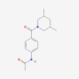 molecular formula C16H22N2O2 B5456446 N-[4-(3,5-dimethylpiperidine-1-carbonyl)phenyl]acetamide 