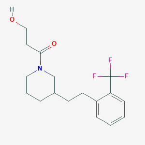 3-oxo-3-(3-{2-[2-(trifluoromethyl)phenyl]ethyl}-1-piperidinyl)-1-propanol