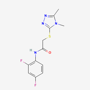 N-(2,4-difluorophenyl)-2-[(4,5-dimethyl-4H-1,2,4-triazol-3-yl)sulfanyl]acetamide