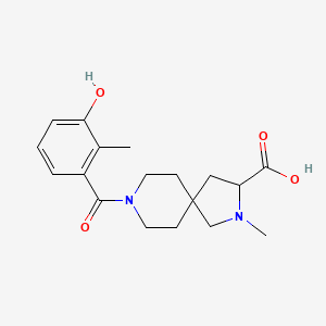 8-(3-hydroxy-2-methylbenzoyl)-2-methyl-2,8-diazaspiro[4.5]decane-3-carboxylic acid