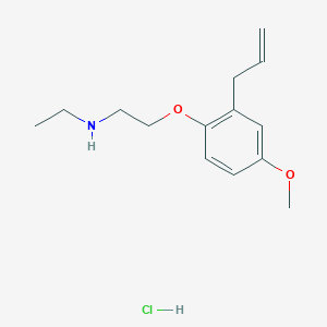 N-ethyl-2-(4-methoxy-2-prop-2-enylphenoxy)ethanamine;hydrochloride