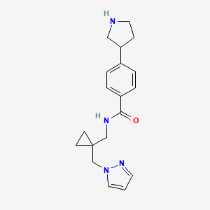 N-{[1-(1H-pyrazol-1-ylmethyl)cyclopropyl]methyl}-4-(3-pyrrolidinyl)benzamide hydrochloride