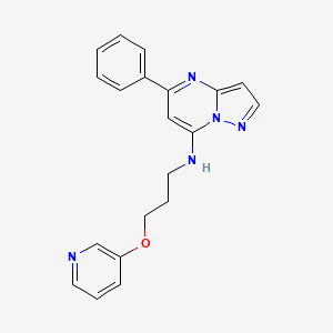 5-phenyl-N-[3-(3-pyridinyloxy)propyl]pyrazolo[1,5-a]pyrimidin-7-amine