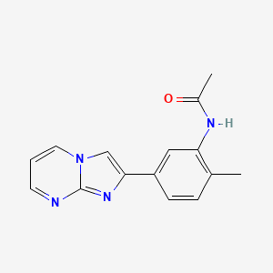 molecular formula C15H14N4O B5456526 N-(5-imidazo[1,2-a]pyrimidin-2-yl-2-methylphenyl)acetamide 