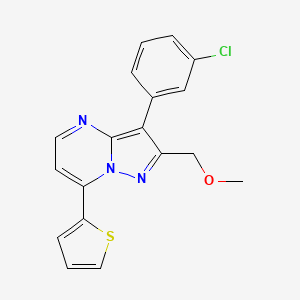 3-(3-Chlorophenyl)-2-(methoxymethyl)-7-(thiophen-2-YL)pyrazolo[1,5-A]pyrimidine