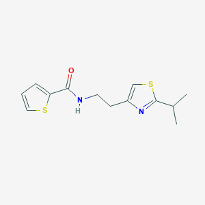 molecular formula C13H16N2OS2 B5456555 N-[2-(2-propan-2-yl-1,3-thiazol-4-yl)ethyl]thiophene-2-carboxamide 