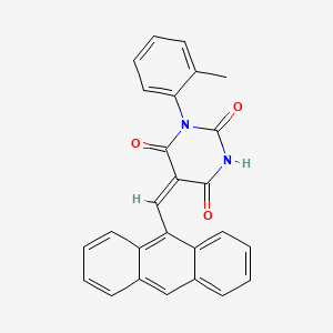 5-(9-anthrylmethylene)-1-(2-methylphenyl)-2,4,6(1H,3H,5H)-pyrimidinetrione