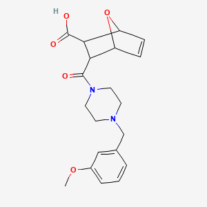 molecular formula C20H24N2O5 B5456610 3-{[4-(3-Methoxybenzyl)piperazin-1-yl]carbonyl}-7-oxabicyclo[2.2.1]hept-5-ene-2-carboxylic acid 