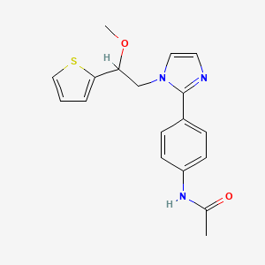 N-(4-{1-[2-methoxy-2-(2-thienyl)ethyl]-1H-imidazol-2-yl}phenyl)acetamide