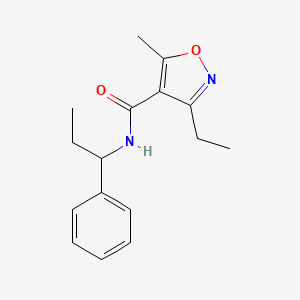 3-ethyl-5-methyl-N-(1-phenylpropyl)-4-isoxazolecarboxamide