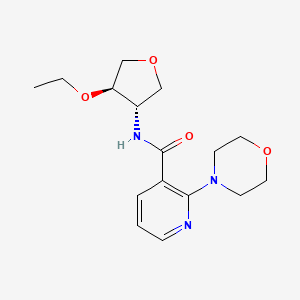 N-[(3S,4R)-4-ethoxyoxolan-3-yl]-2-morpholin-4-ylpyridine-3-carboxamide