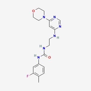 N-(3-fluoro-4-methylphenyl)-N'-(2-{[6-(4-morpholinyl)-4-pyrimidinyl]amino}ethyl)urea