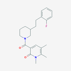 3-({3-[2-(2-fluorophenyl)ethyl]-1-piperidinyl}carbonyl)-1,5,6-trimethyl-2(1H)-pyridinone