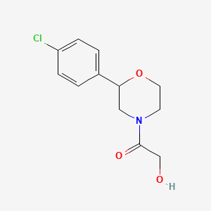 molecular formula C12H14ClNO3 B5456717 2-[2-(4-chlorophenyl)morpholin-4-yl]-2-oxoethanol 