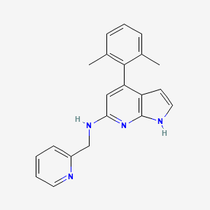 4-(2,6-dimethylphenyl)-N-(pyridin-2-ylmethyl)-1H-pyrrolo[2,3-b]pyridin-6-amine