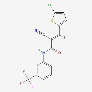 3-(5-chloro-2-thienyl)-2-cyano-N-[3-(trifluoromethyl)phenyl]acrylamide