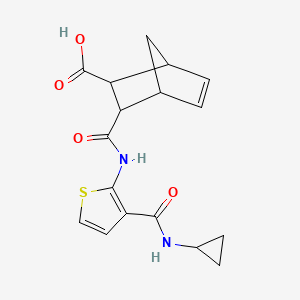 3-[({3-[(cyclopropylamino)carbonyl]-2-thienyl}amino)carbonyl]bicyclo[2.2.1]hept-5-ene-2-carboxylic acid