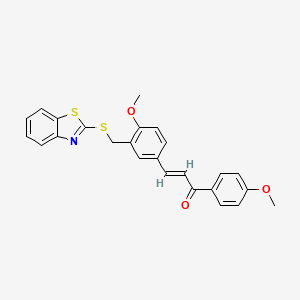 3-{3-[(1,3-benzothiazol-2-ylthio)methyl]-4-methoxyphenyl}-1-(4-methoxyphenyl)-2-propen-1-one