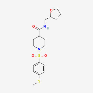 1-{[4-(methylthio)phenyl]sulfonyl}-N-(tetrahydro-2-furanylmethyl)-4-piperidinecarboxamide