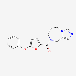 molecular formula C18H17N3O3 B5456838 8-(5-phenoxy-2-furoyl)-6,7,8,9-tetrahydro-5H-imidazo[1,5-a][1,4]diazepine 