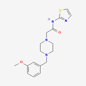 2-[4-(3-methoxybenzyl)-1-piperazinyl]-N-1,3-thiazol-2-ylacetamide