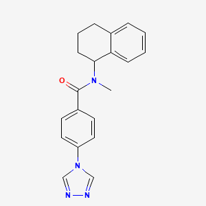 N-methyl-N-(1,2,3,4-tetrahydronaphthalen-1-yl)-4-(4H-1,2,4-triazol-4-yl)benzamide