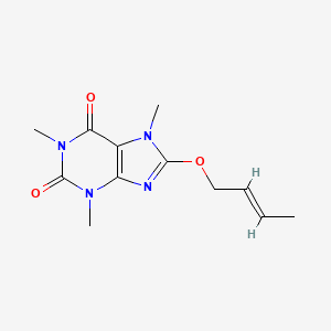 8-(2-buten-1-yloxy)-1,3,7-trimethyl-3,7-dihydro-1H-purine-2,6-dione