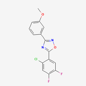 molecular formula C15H9ClF2N2O2 B5456947 5-(2-chloro-4,5-difluorophenyl)-3-(3-methoxyphenyl)-1,2,4-oxadiazole 