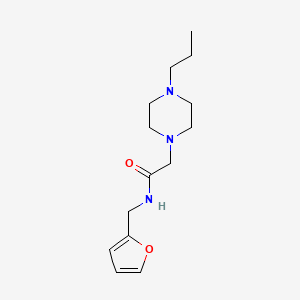 N-(furan-2-ylmethyl)-2-(4-propylpiperazin-1-yl)acetamide