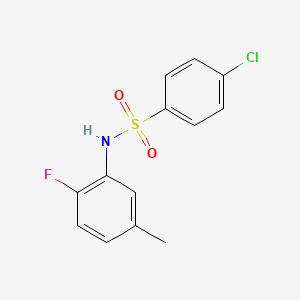 4-chloro-N-(2-fluoro-5-methylphenyl)benzenesulfonamide