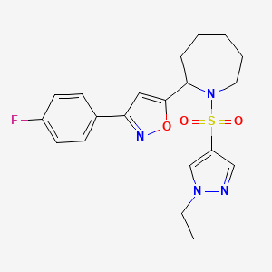 1-[(1-ethyl-1H-pyrazol-4-yl)sulfonyl]-2-[3-(4-fluorophenyl)-5-isoxazolyl]azepane