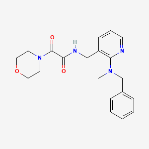 molecular formula C20H24N4O3 B5456999 N-({2-[benzyl(methyl)amino]pyridin-3-yl}methyl)-2-morpholin-4-yl-2-oxoacetamide 