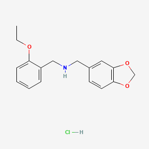 molecular formula C17H20ClNO3 B5457027 (1,3-benzodioxol-5-ylmethyl)(2-ethoxybenzyl)amine hydrochloride 
