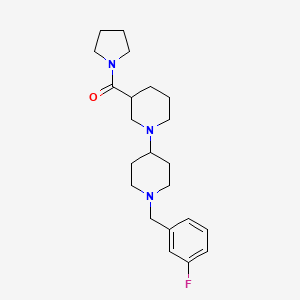molecular formula C22H32FN3O B5457035 1'-(3-fluorobenzyl)-3-(pyrrolidin-1-ylcarbonyl)-1,4'-bipiperidine 