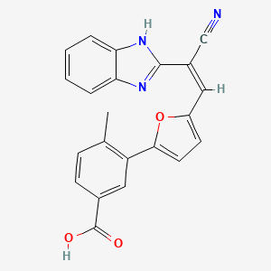 molecular formula C22H15N3O3 B5457055 3-{5-[2-(1H-benzimidazol-2-yl)-2-cyanovinyl]-2-furyl}-4-methylbenzoic acid 