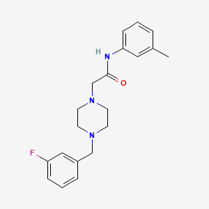 molecular formula C20H24FN3O B5457056 2-[4-(3-fluorobenzyl)-1-piperazinyl]-N-(3-methylphenyl)acetamide 