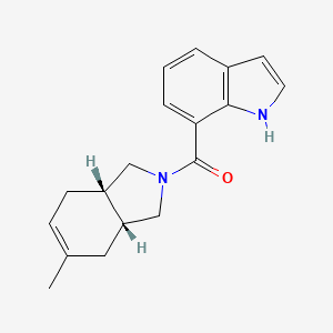 7-{[(3aR*,7aS*)-5-methyl-1,3,3a,4,7,7a-hexahydro-2H-isoindol-2-yl]carbonyl}-1H-indole