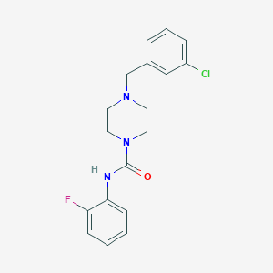 molecular formula C18H19ClFN3O B5457069 4-(3-chlorobenzyl)-N-(2-fluorophenyl)-1-piperazinecarboxamide 