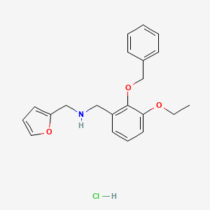 molecular formula C21H24ClNO3 B5457090 [2-(benzyloxy)-3-ethoxybenzyl](2-furylmethyl)amine hydrochloride 