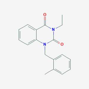 molecular formula C18H18N2O2 B5457110 3-ethyl-1-(2-methylbenzyl)-2,4(1H,3H)-quinazolinedione 