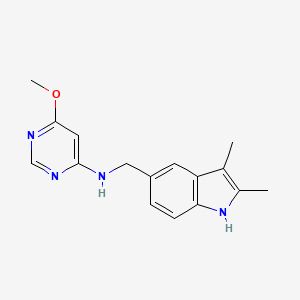 molecular formula C16H18N4O B5457148 N-[(2,3-dimethyl-1H-indol-5-yl)methyl]-6-methoxypyrimidin-4-amine 