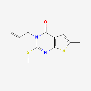 molecular formula C11H12N2OS2 B5457166 3-allyl-6-methyl-2-(methylthio)thieno[2,3-d]pyrimidin-4(3H)-one 
