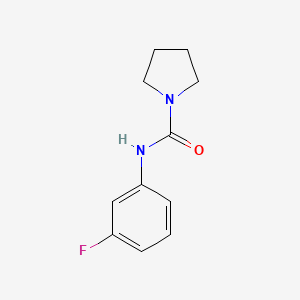molecular formula C11H13FN2O B5457186 N-(3-fluorophenyl)-1-pyrrolidinecarboxamide 