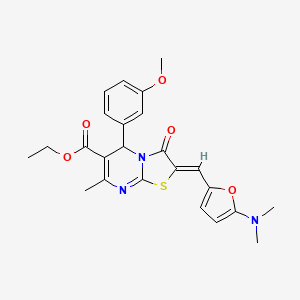 ethyl 2-{[5-(dimethylamino)-2-furyl]methylene}-5-(3-methoxyphenyl)-7-methyl-3-oxo-2,3-dihydro-5H-[1,3]thiazolo[3,2-a]pyrimidine-6-carboxylate