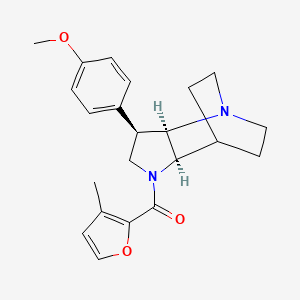 molecular formula C22H26N2O3 B5457210 (3R*,3aR*,7aR*)-3-(4-methoxyphenyl)-1-(3-methyl-2-furoyl)octahydro-4,7-ethanopyrrolo[3,2-b]pyridine 